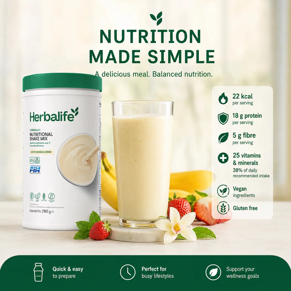 Formula 1 Ernährungs-Shake-Mix Vanille-Sahne 780 g