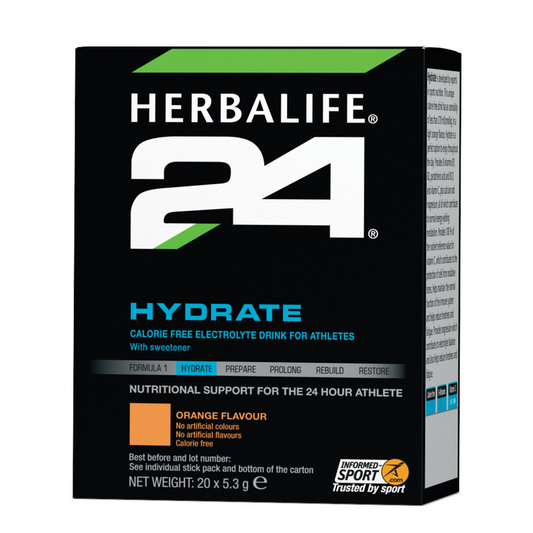Herbalife H24 Hydrate Orange electrolyte drink 20 stick packs sport